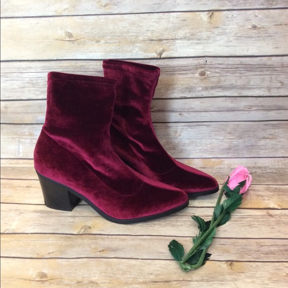 forever 21 velvet boots
